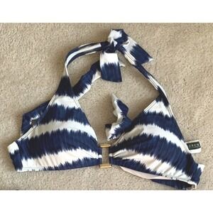 Lauren Ralph Lauren, navy/ white bikini top